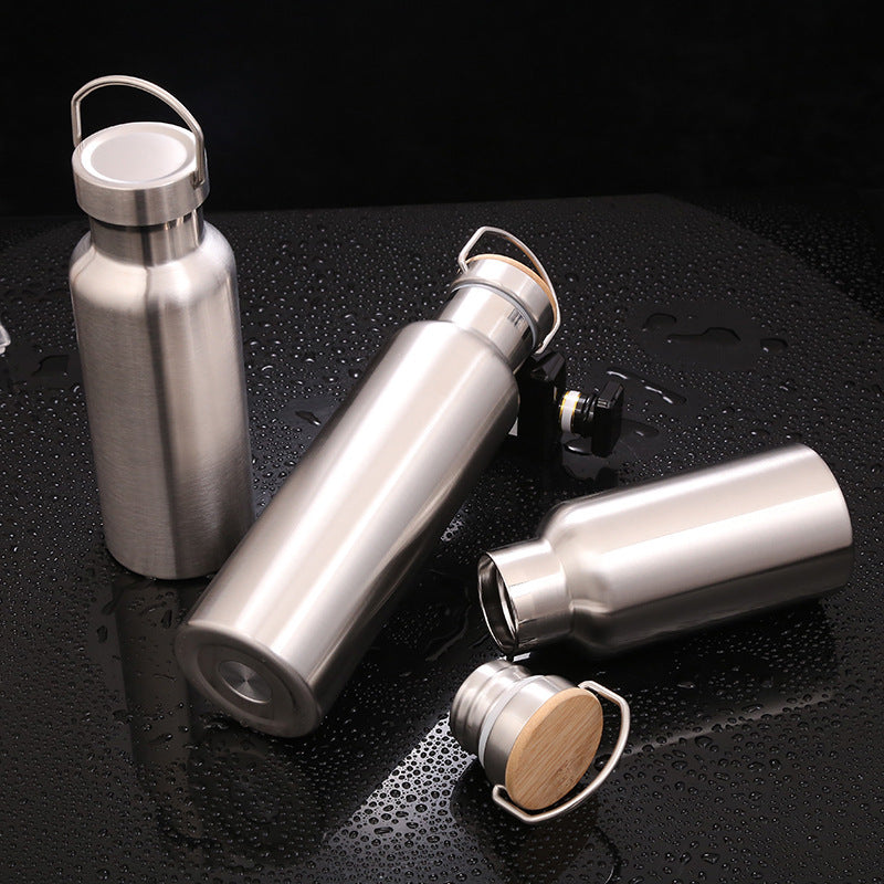 Korkasana ThermoSteel – Robuste Edelstahlflasche in Naturfarben